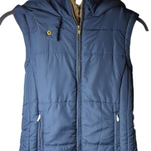 Chic Blue Hooded Puffer Jacket